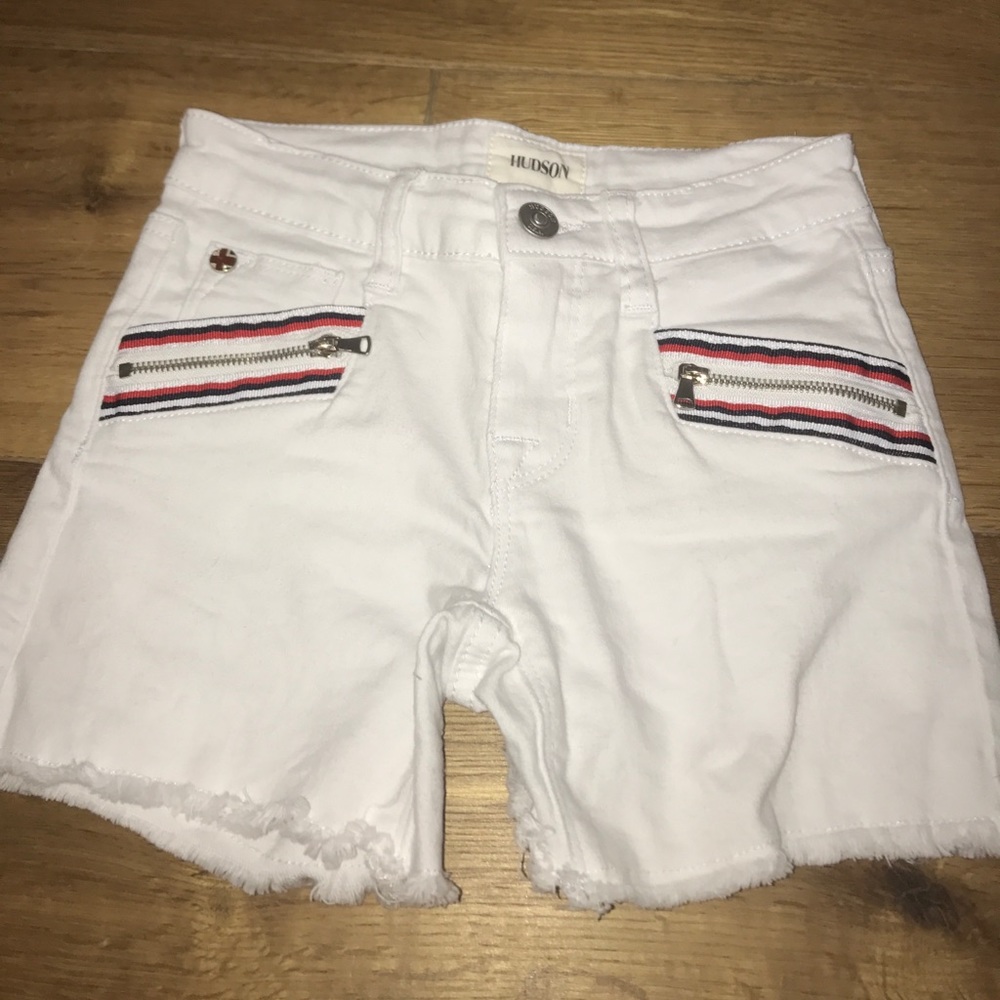 Girls white Hudson shorts