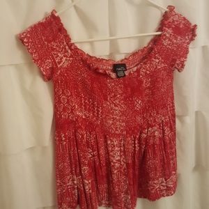 Rue21 Off the Shoulder Red Bandana Crop Top