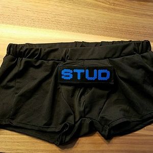 One size Black flashing "Stud" brief