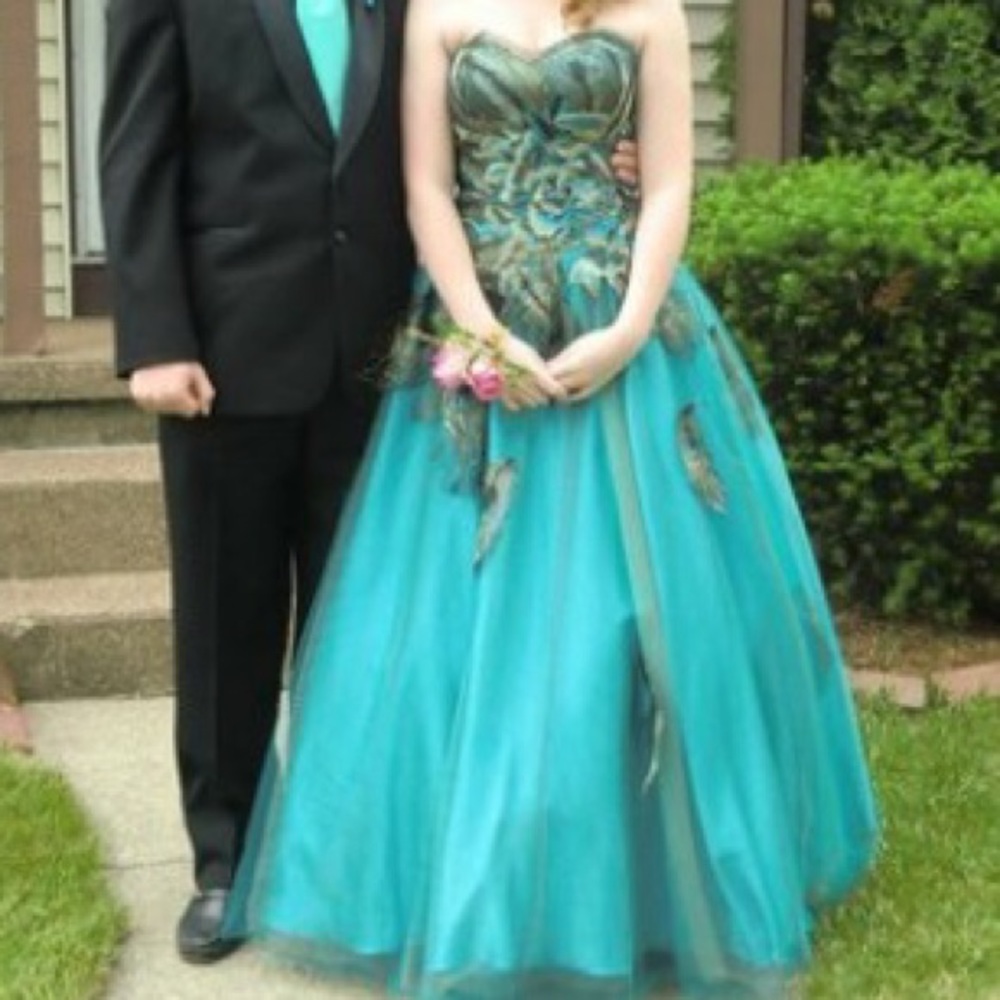 Sherri Hill Peacock Ball Gown