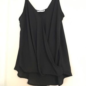 Lush black chiffon cami