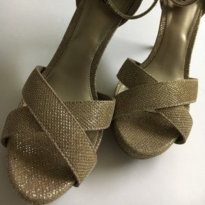 Fiona Glitter Gold High Heel Sandals