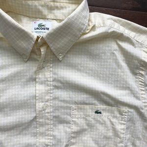 Used Men's Lacoste Button Short Short Sleeve Shirt
