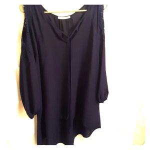 Navy Cold Shoulder Tunic
