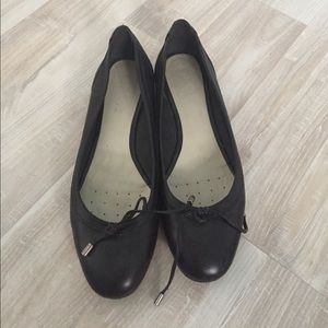 Geox black flats size 8