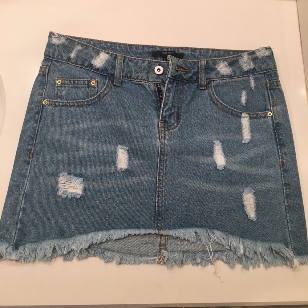 Jean mini skirt