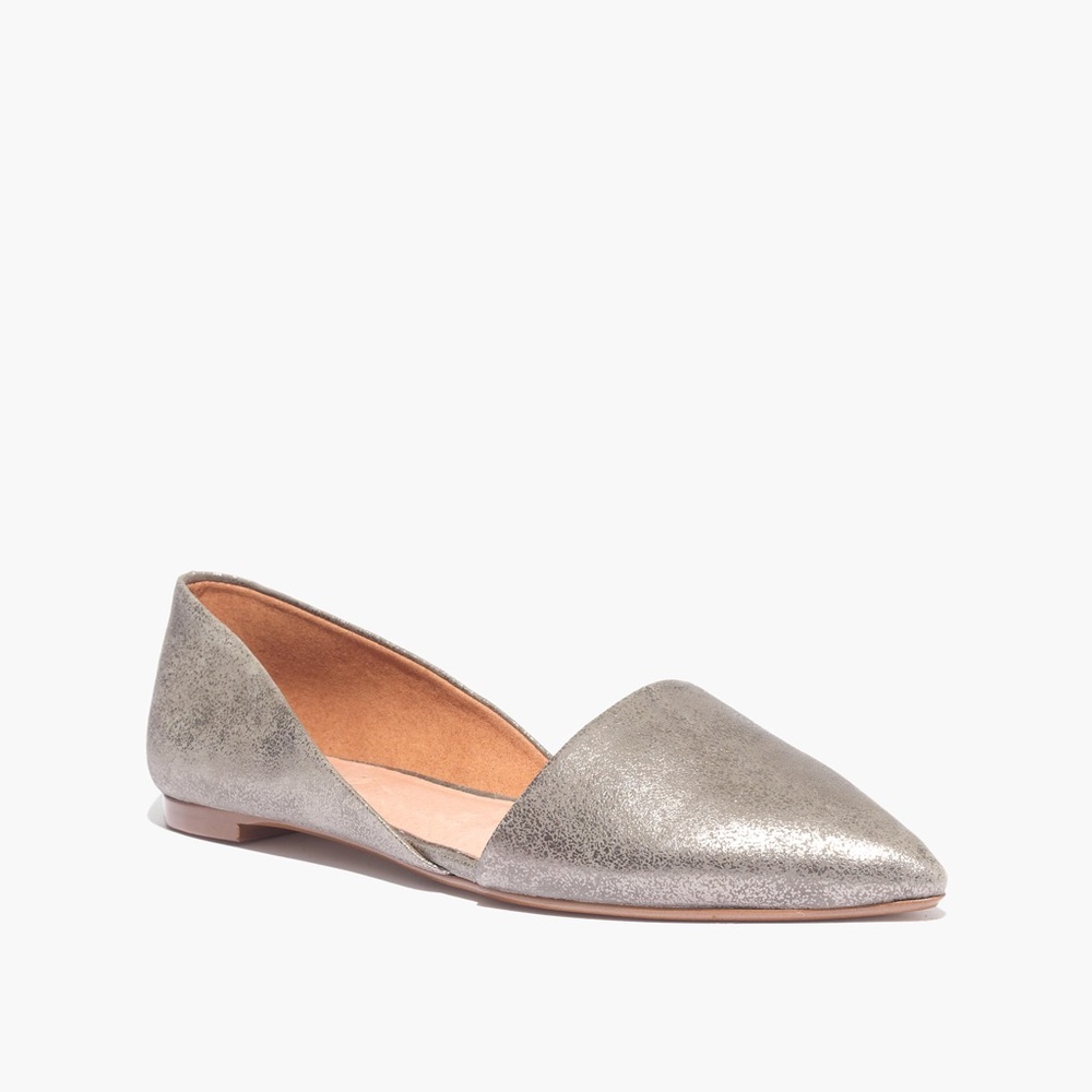 *MADEWELL LYDIA FLAT IN METALLIC SIZE 8.5