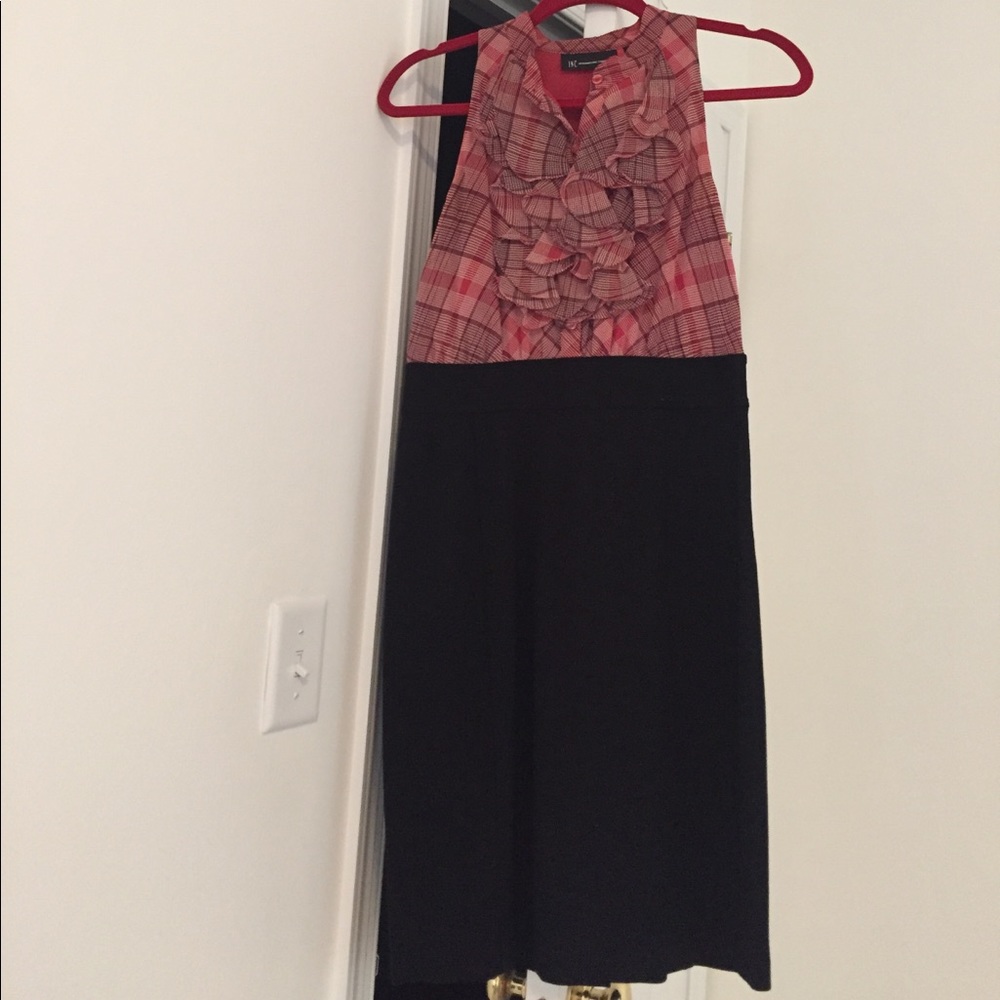 INC red/black dress