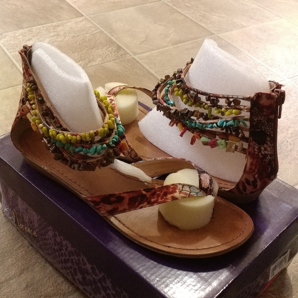 Multi-Colored Strapped Sandals
