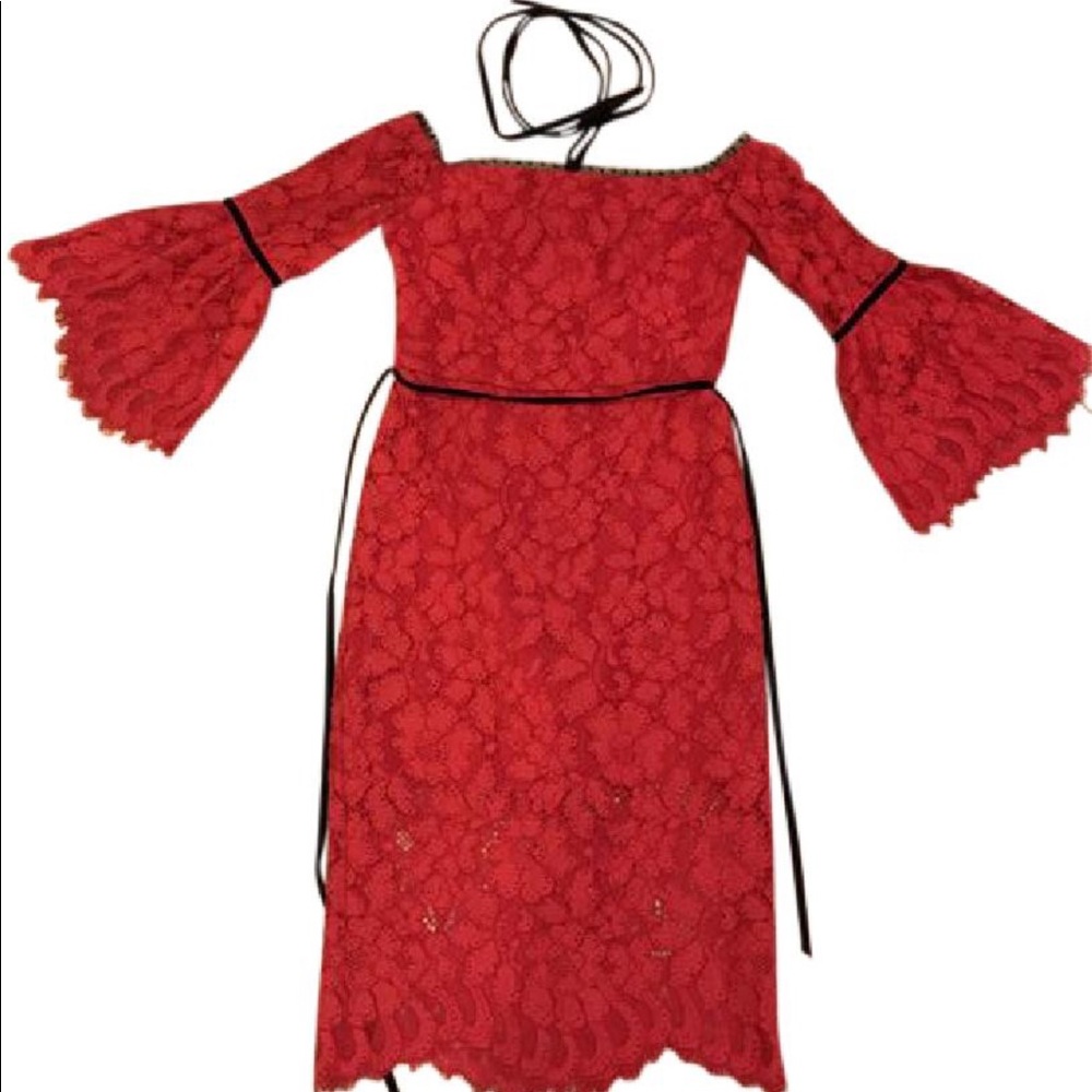 Alexis Red Lace Odette Dress