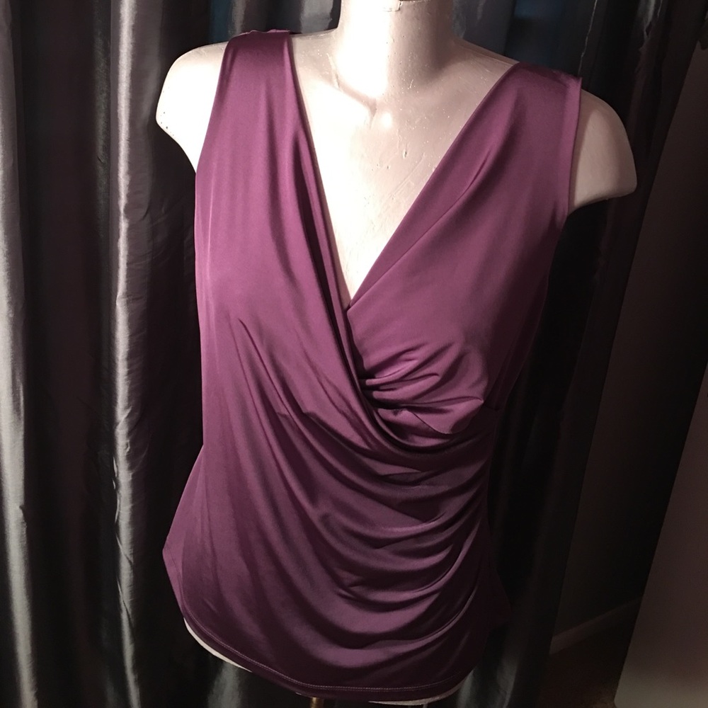 Purple camisole top.
