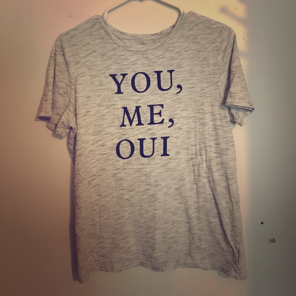 White shirt with black little stripes