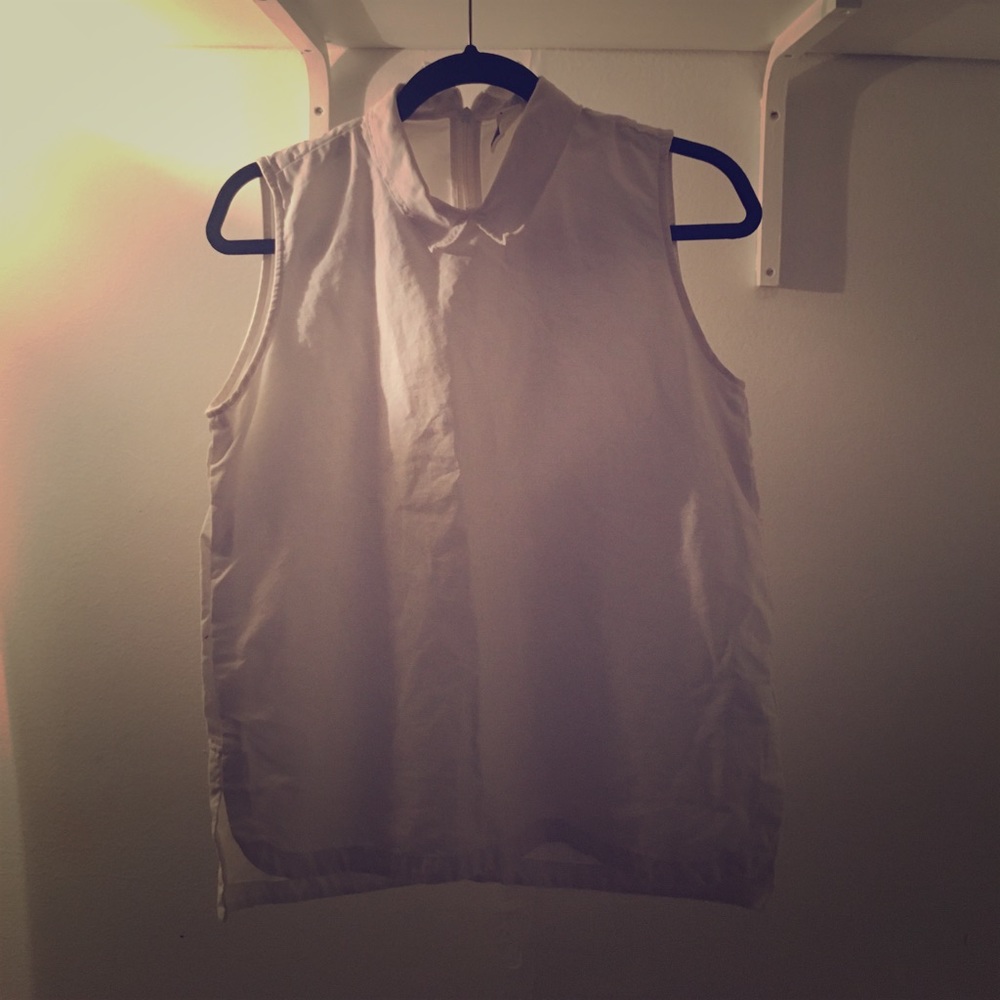 Cute Collared White Blouse