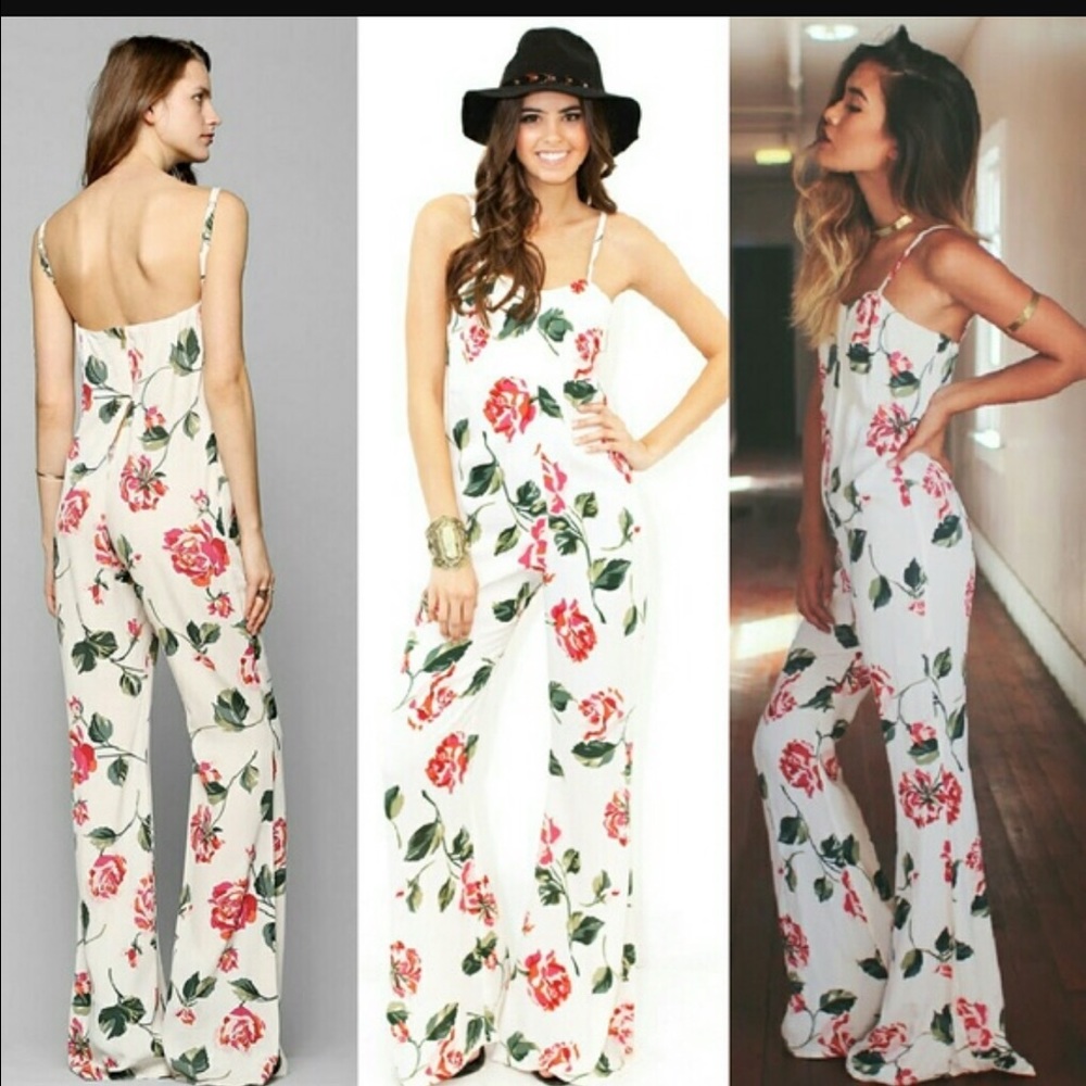 Stone cold fox floral jumpsuit!