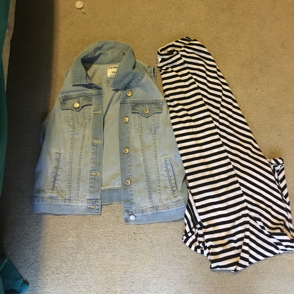 Maxi skirt and vest bundle!!