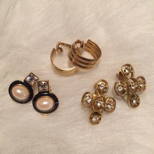 Set of vintage Clip-on Earrings