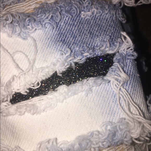 Custom black unicorn vintage denim