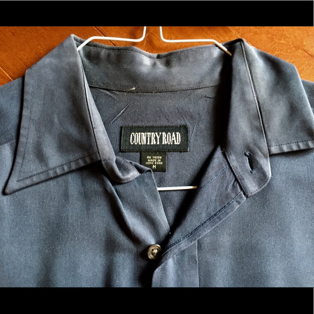 Country Road Australian men's blue dress shirt