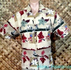KAHALA AVI COLLECTION mens HAWAIIAN Shirt. Large
