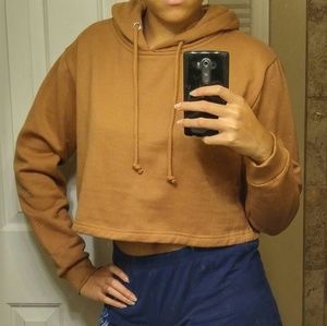 🐫✨ Light Brown Cropped Hoodie