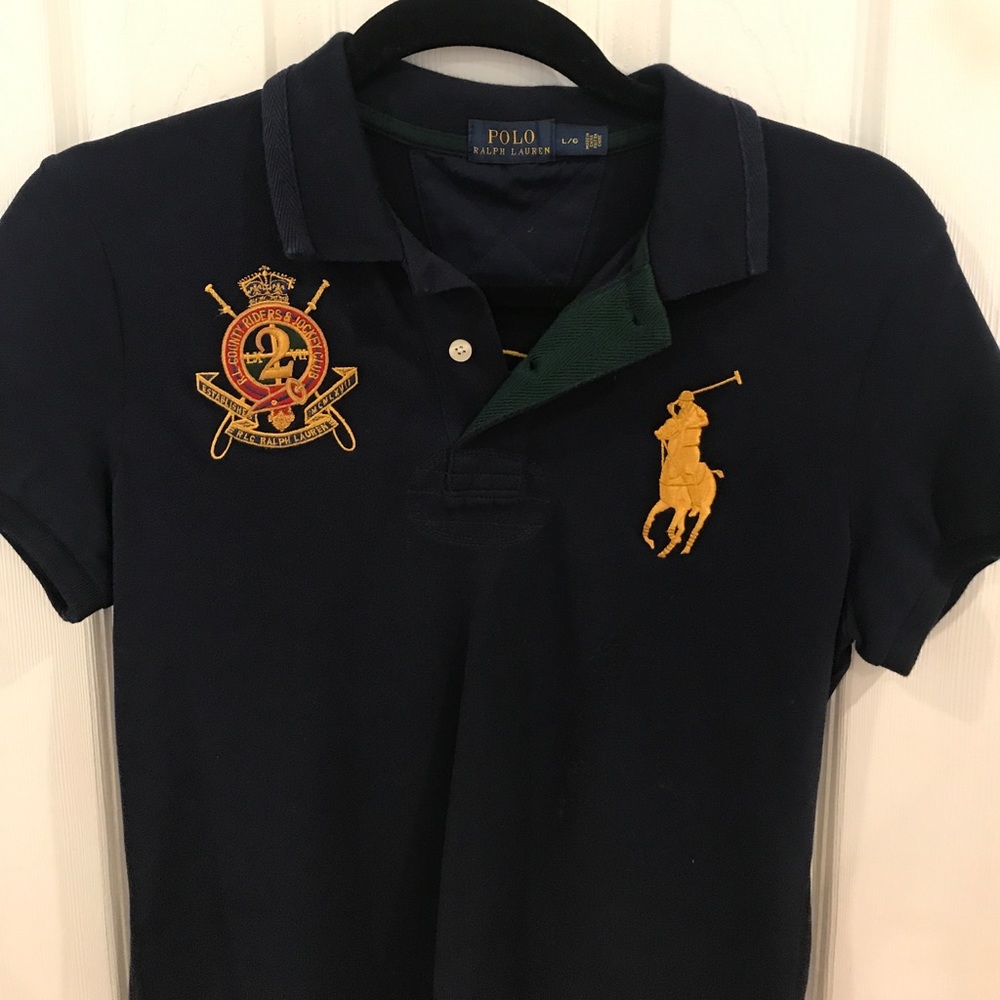 Polo Ralph Lauren navy blue short-sleeved polo