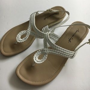 American Eagle Wedge Sandal in White