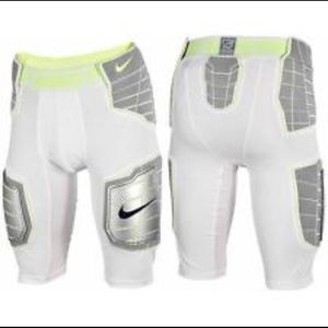 NIKE PRO COMBAT HYPERSTRONG GIRDLE WHITE/VOLT SZ L