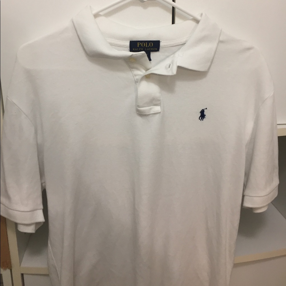 White polo shirt large