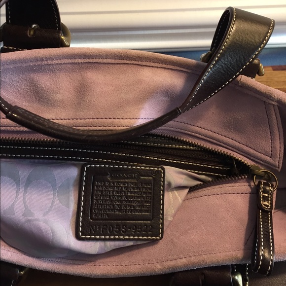 Lavender suede bag with new leather wallet. - Picture 3 of 3