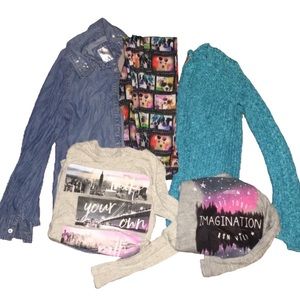 Justice shirts, jacket and pants Bundle!