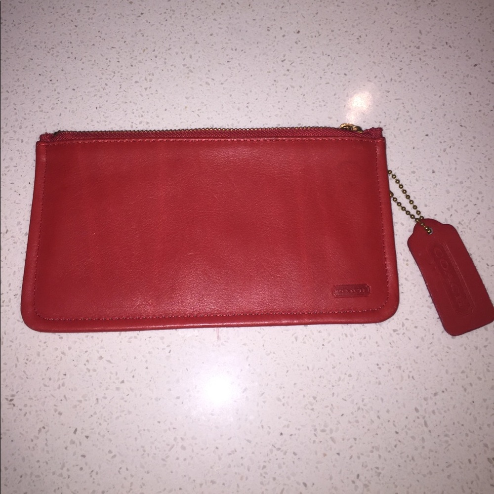 Red Leather Coach Wallet
