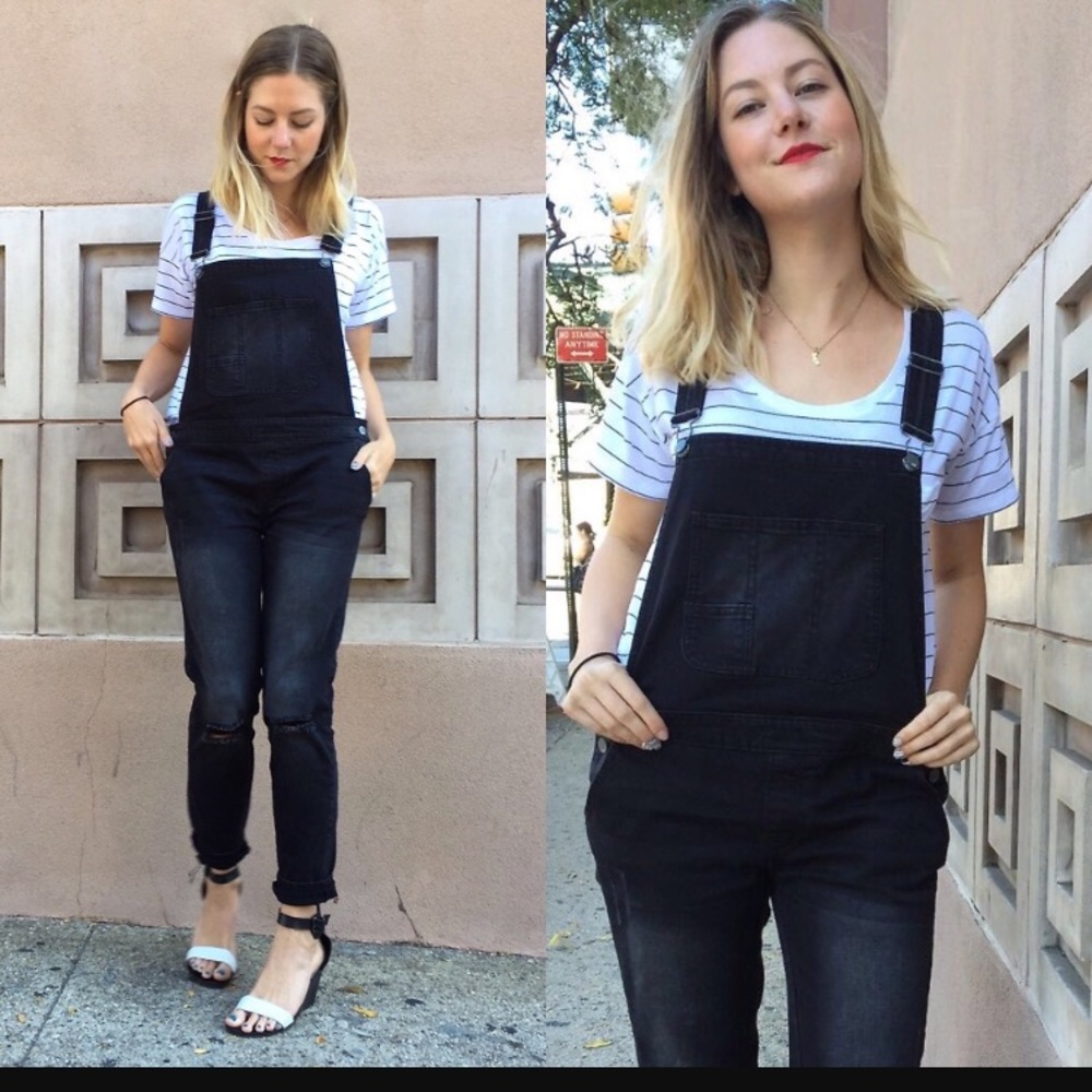 Mossimo Black denim overalls
