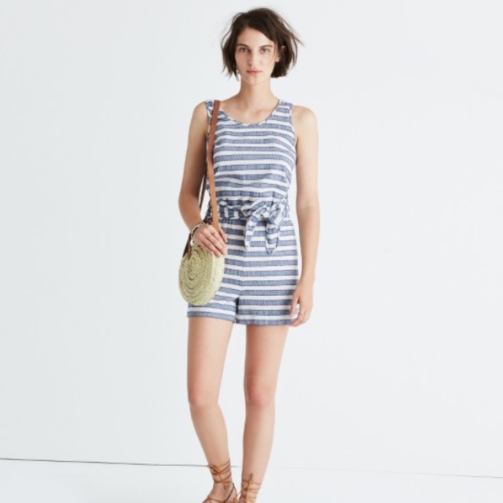 Madewell Striped Cover Up Romper - SOLD OUT ONLINE - Picture 2 of 4
