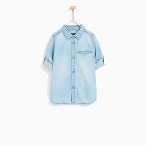 Zara denim button up