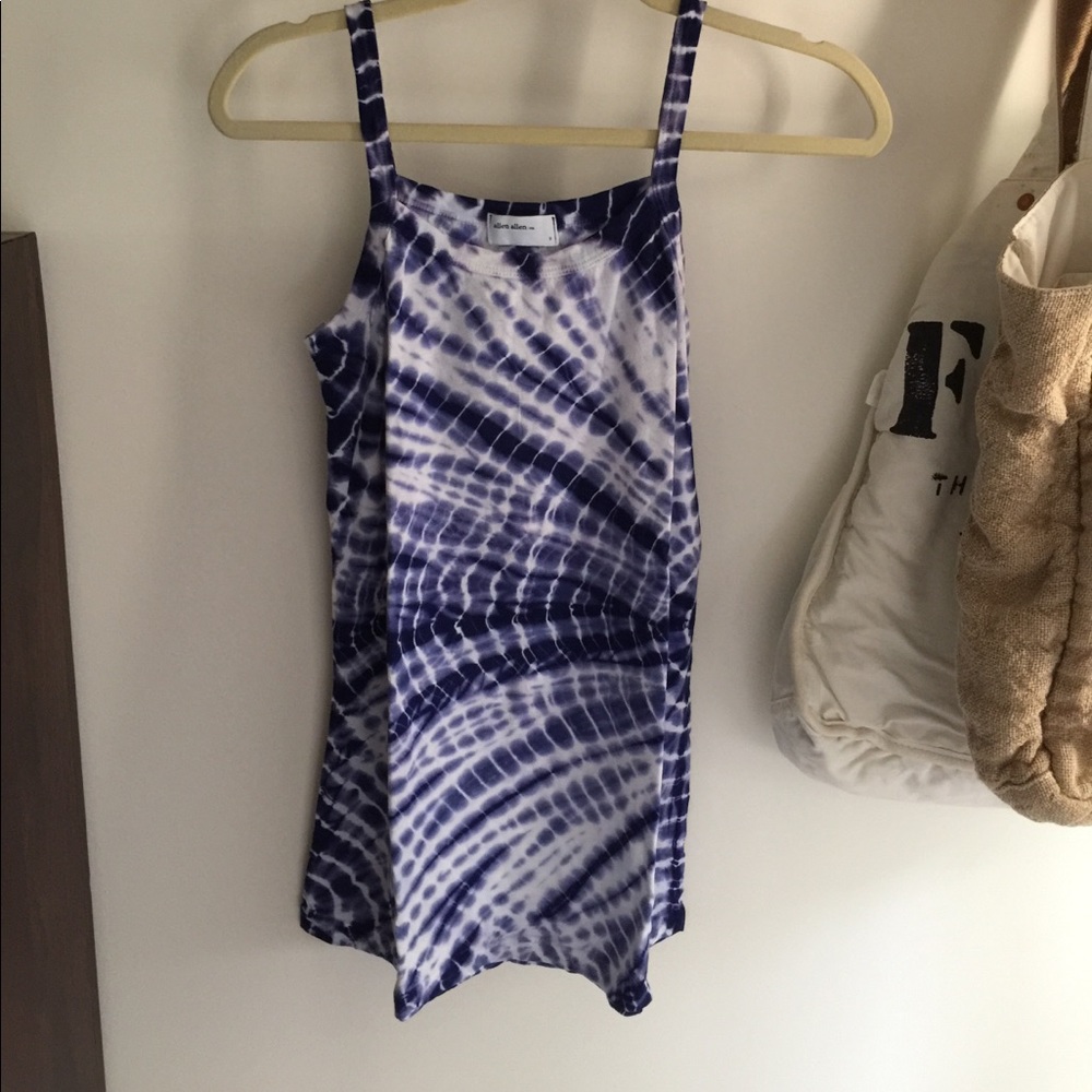 NWOT - Allen Allen Blue/White Tye Die Tank