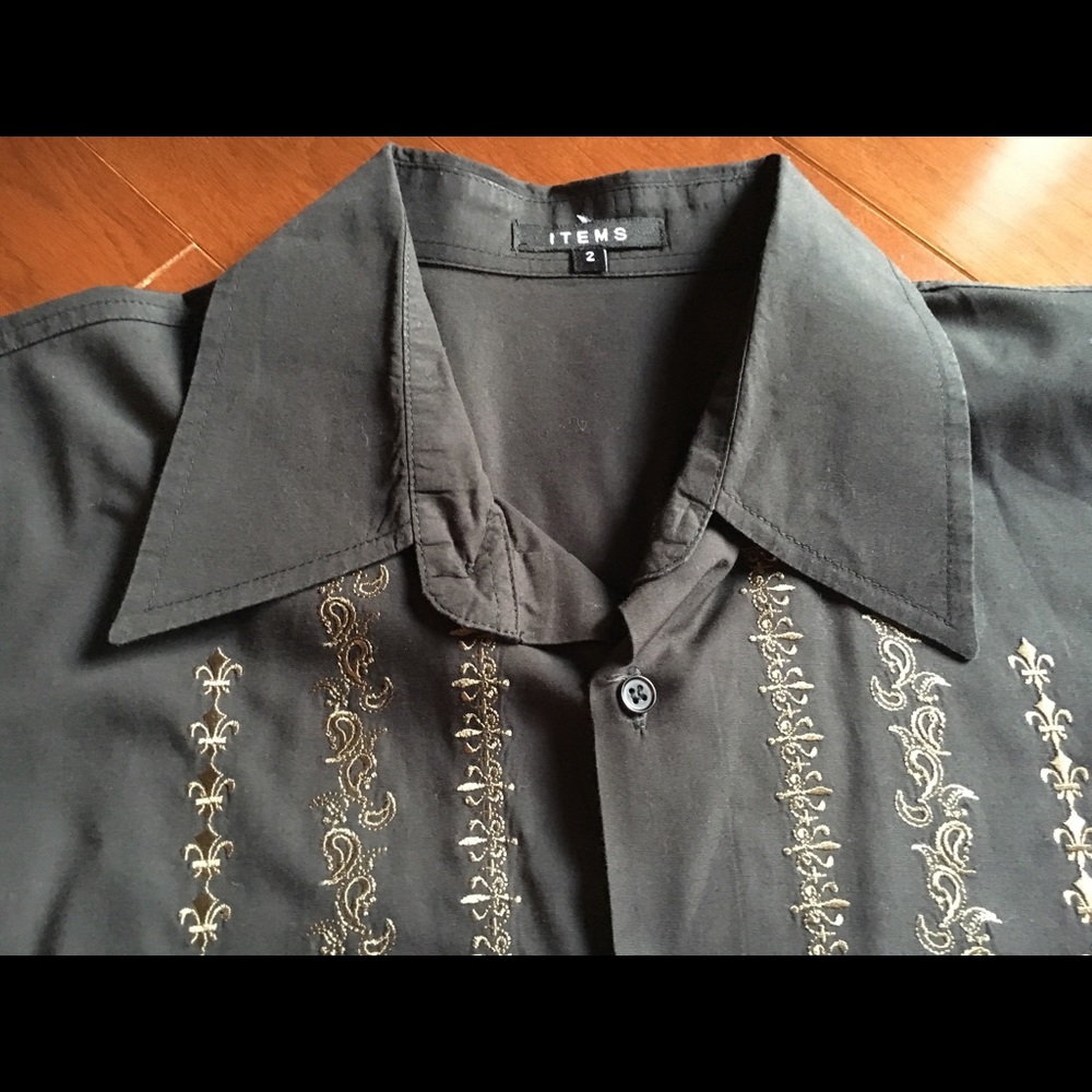 Brown men's dress shirt