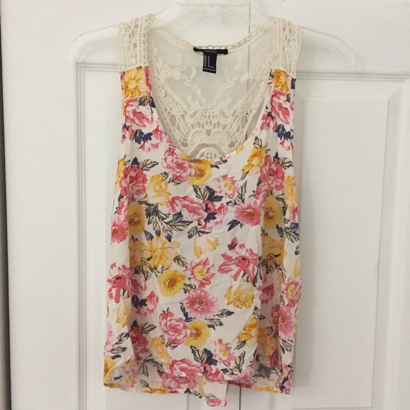 Forever 21 floral tank top - Picture 2 of 6