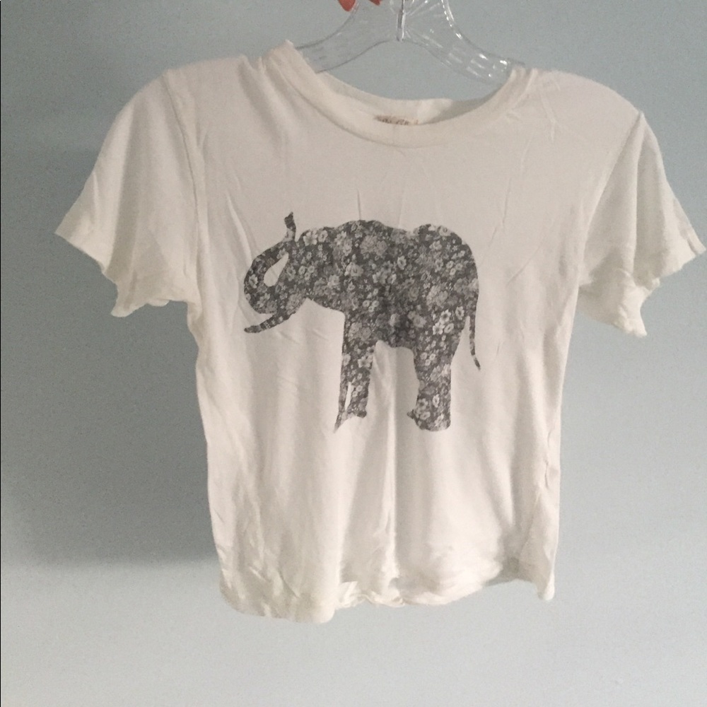 Girls floral elephant t-shirt