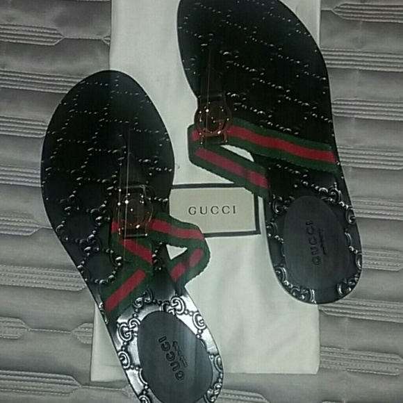 Gucci web strap thong sandal (black) - Picture 5 of 6