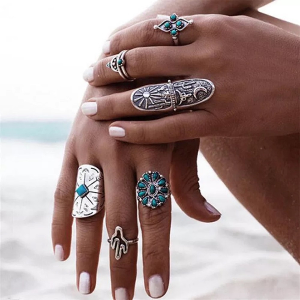 Boho Midi Ring Set - Picture 2 of 4