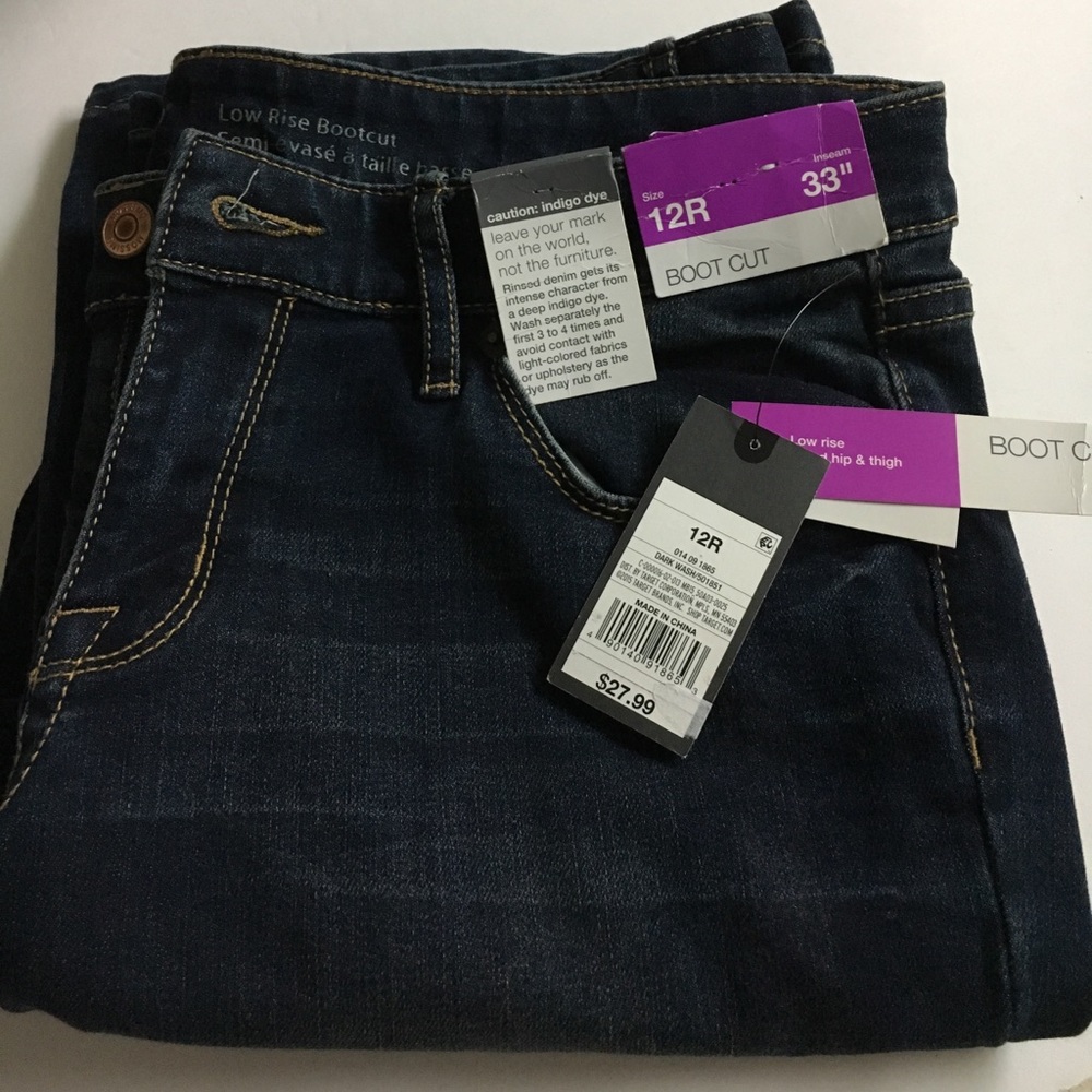 Mossimo Denim Low Rise Bootcut Dark  Jeans