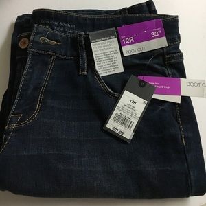 Mossimo Denim Low Rise Bootcut Dark  Jeans