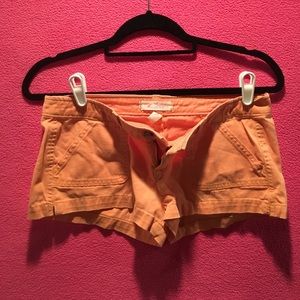 Orange Hollister Bermuda Shorts