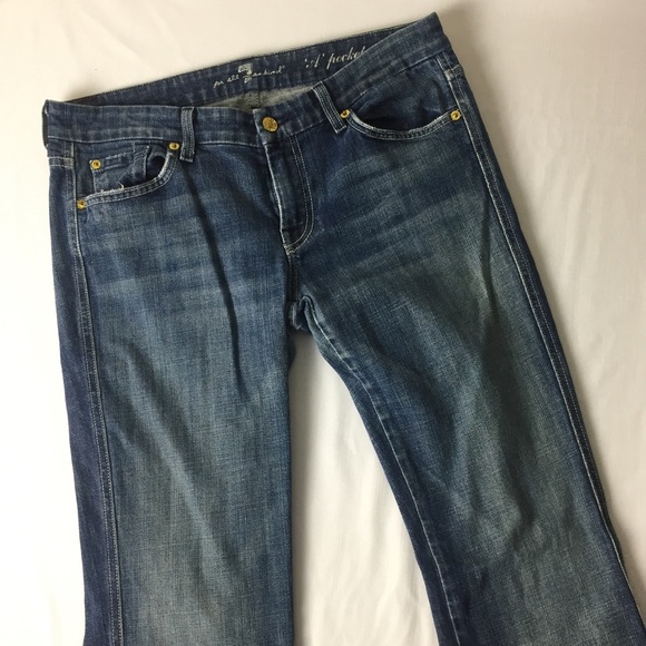 7 For All Mankind Denim - 7 For All Mankind Boot Cut Wide Leg Pant Jeans 30