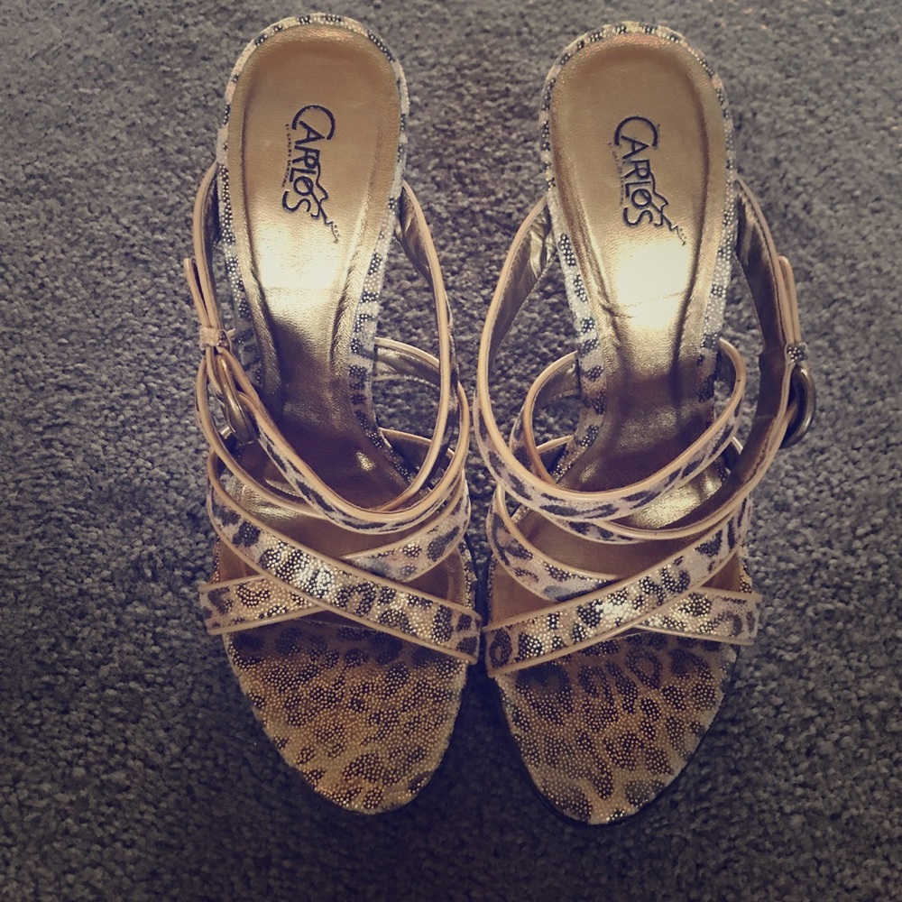 Carlos Santana Leopard Slinky Heels