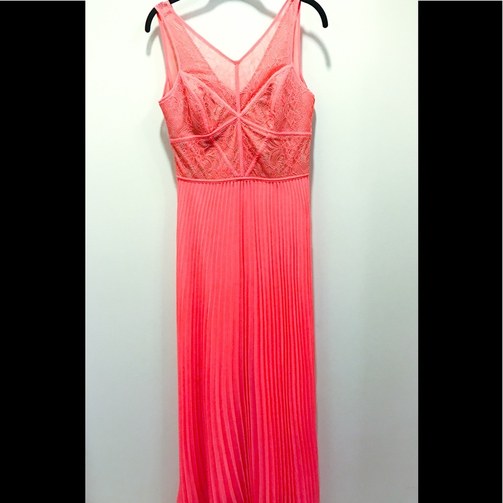 Beautiful BCBG peach maxi dress.