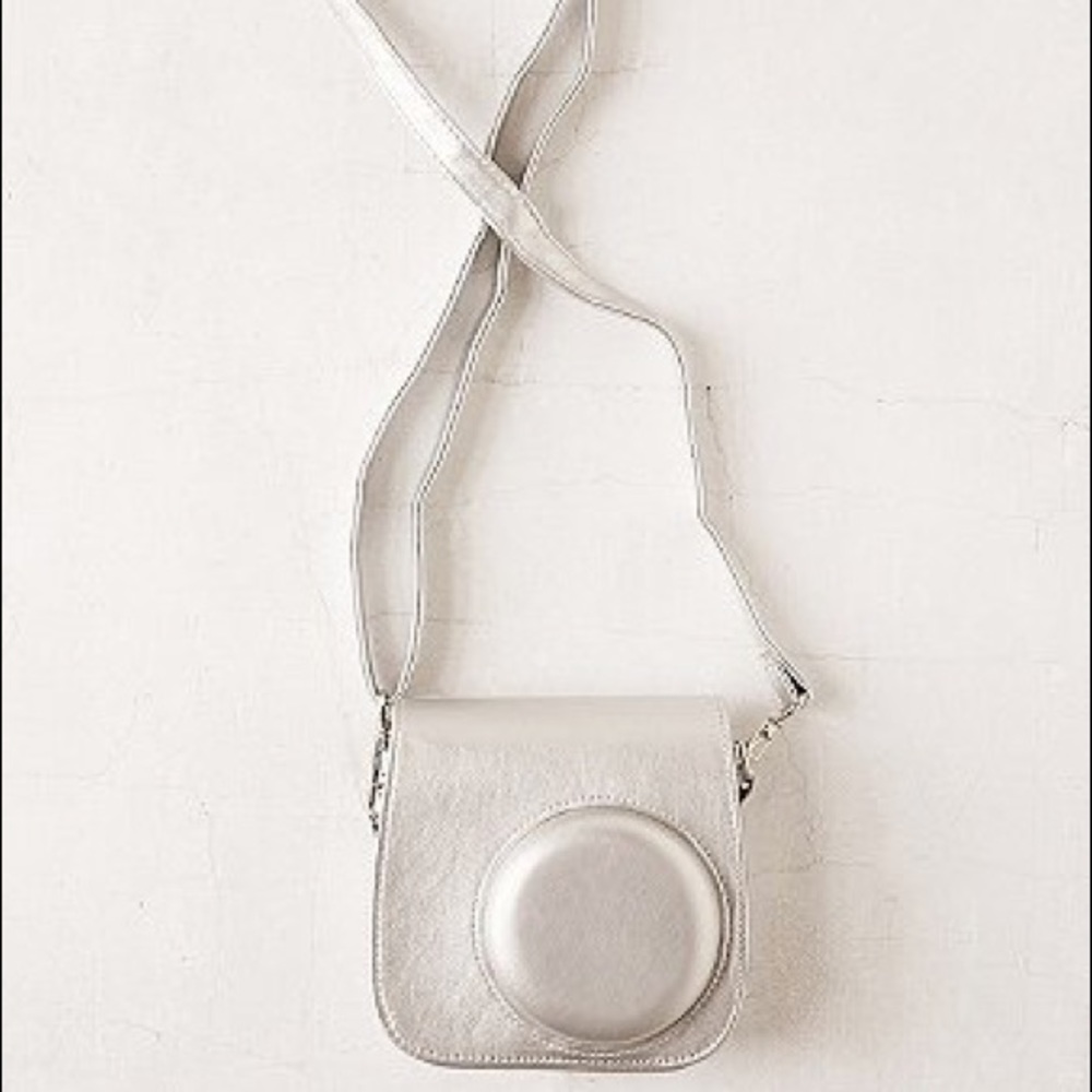 FujiFilm silver Polaroid camera case