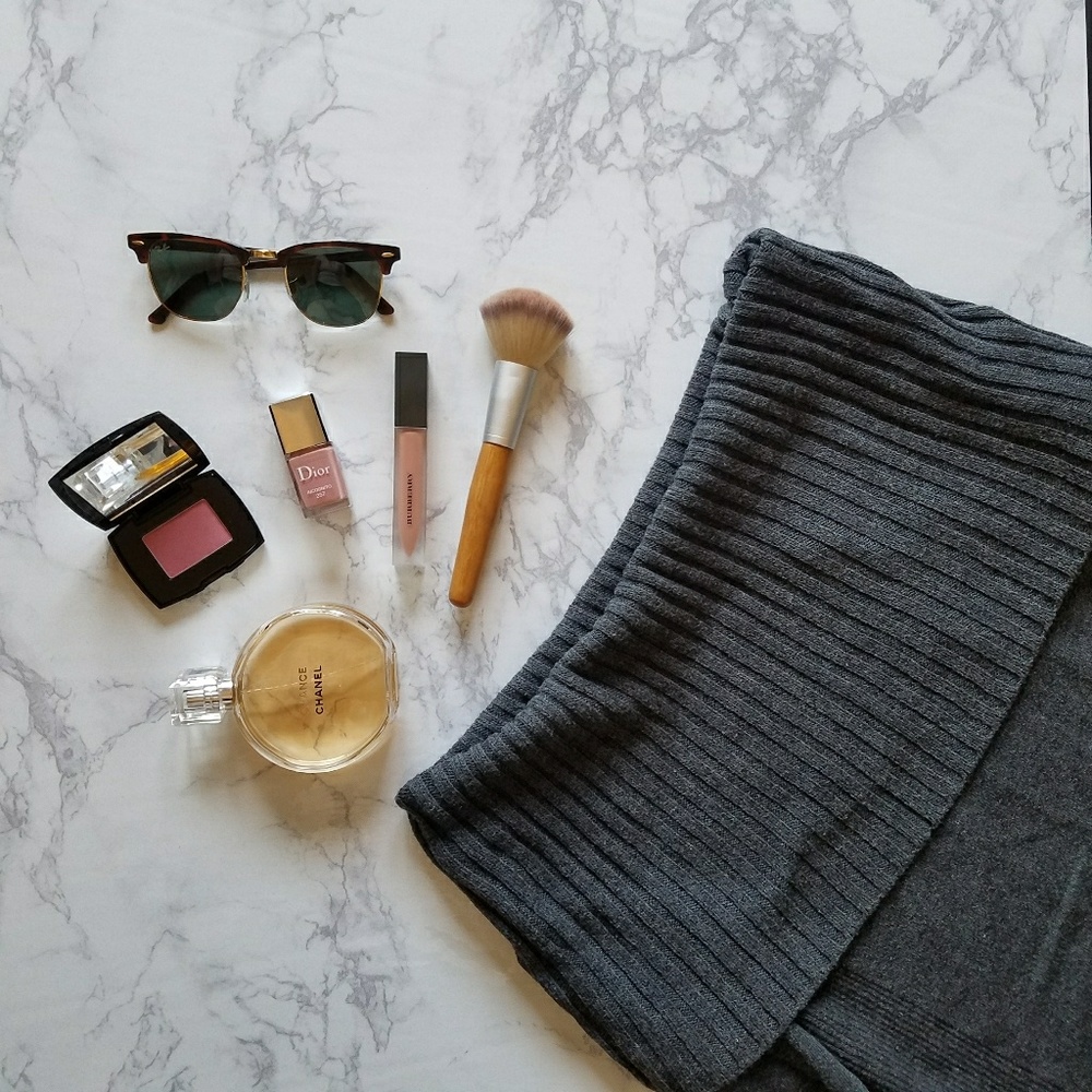 Express Charcoal Grey Off-the-Shoulder Sweater