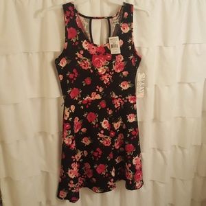 NWT Almost Famous Rose Skater Dress