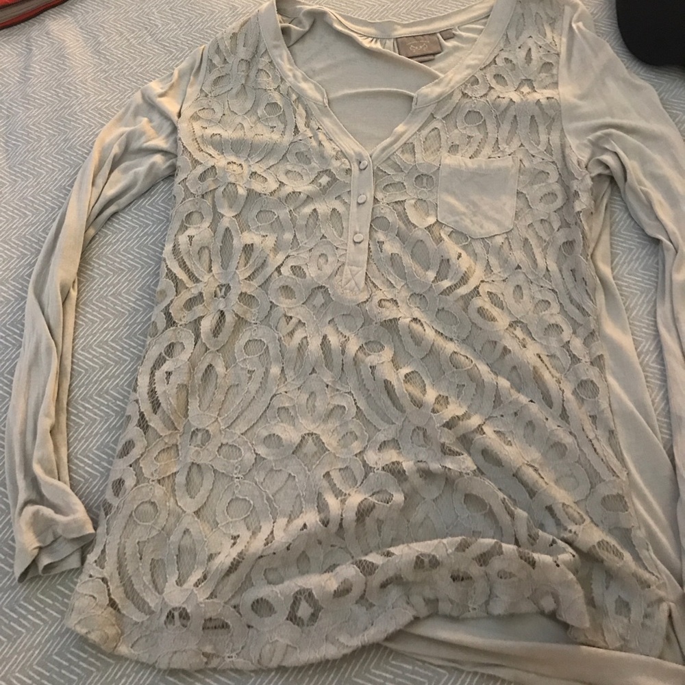 Lace Top - Long Sleeved Anthropologie